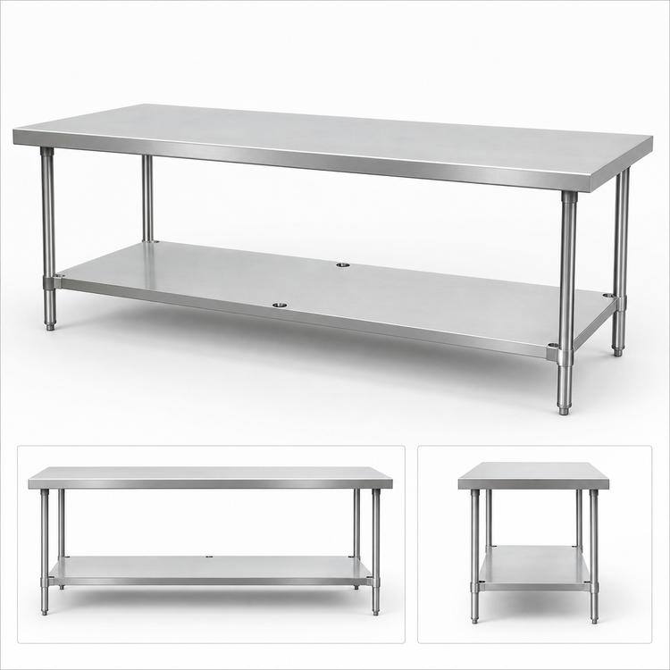 Product image #3 for Advance Tabco 18 Gauge Stainless Steel Work Table Undershelf for 108" x 30" Tables