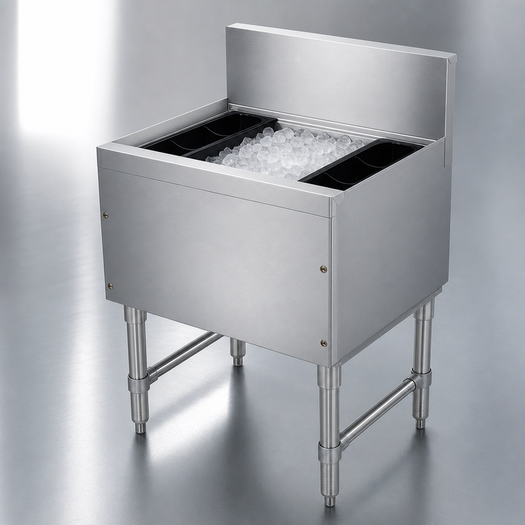 Product image #3 for Advance Tabco Prestige 18-Inch Wide Stainless Steel Bar Ice Chest, 51-Lb Capacity, Without Cold Plate