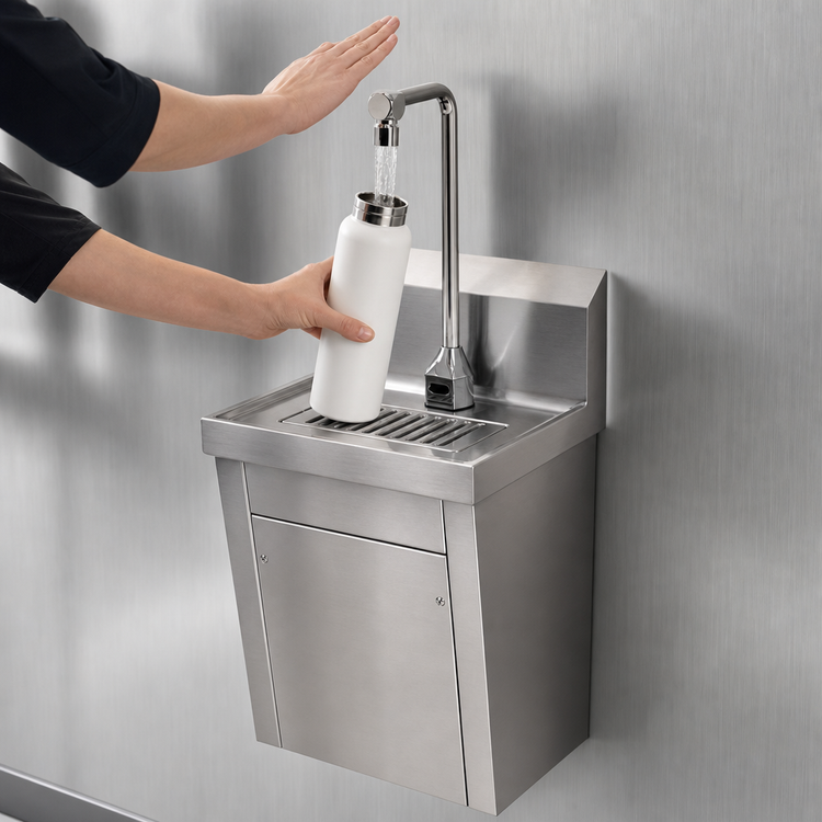 Product image #3 for Eagle Group Wall-Mounted Hands-Free Bottle Filler Station with 8-Inch Clearance