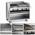 Thumbnail image #3 for Magikitch'n FM-SMB-636 36-Inch Floor Model Gas Coal Charbroiler with Open Cabinet Base