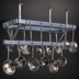 Thumbnail image #3 for Eagle Group Ceiling-Mounted Triple-Bar Stainless Steel Pot Rack with 12 Hooks