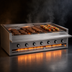 Thumbnail image #3 for Bakers Pride Dante Series 60-Inch Low-Profile Countertop Gas Radiant Charbroiler with Glo-Stones and 6-Inch Service Shelf
