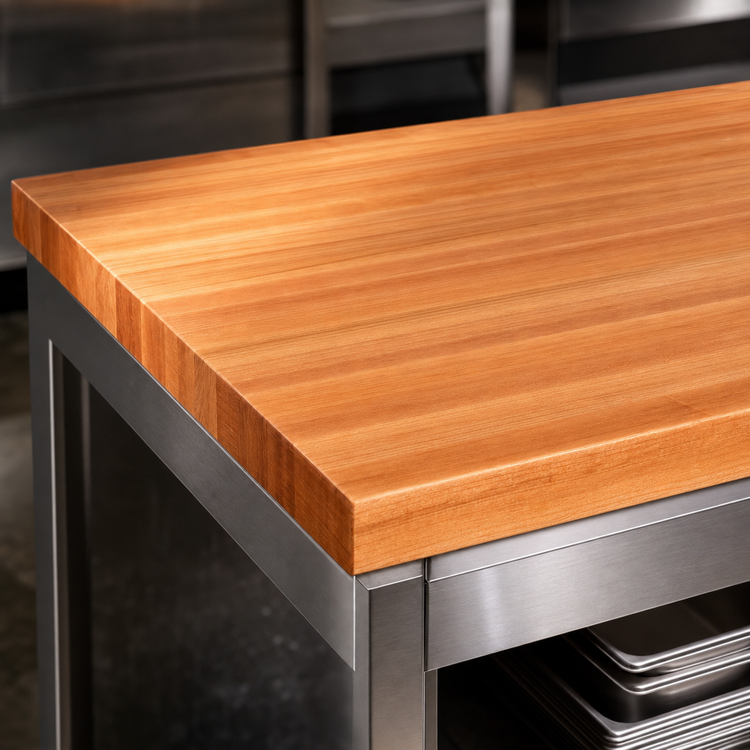 Product image #3 for Boos Block American Cherry Edge Grain Kitchen Countertop, 84 x 36 x 2-1/4 Inch Thick