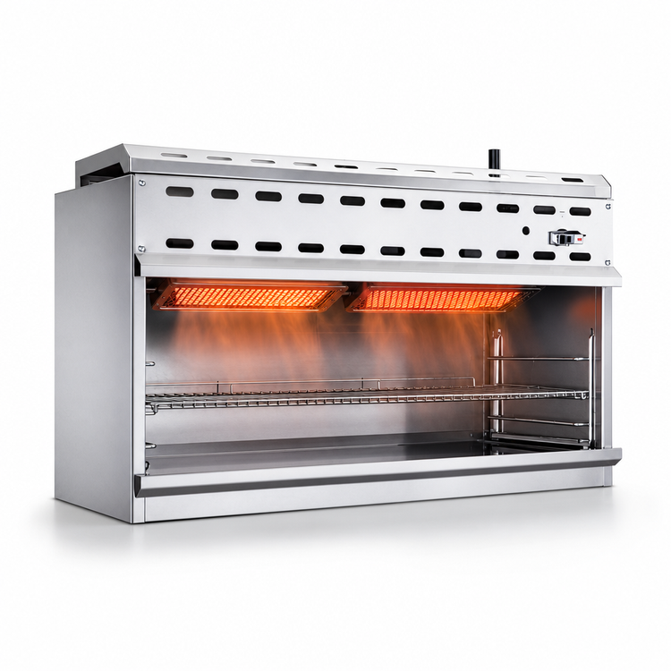 Product image #3 for Vulcan VICM72 72-Inch Gas Infrared Cheesemelter Broiler with 2 Burners, 3-Position Rack, 60,000 BTU