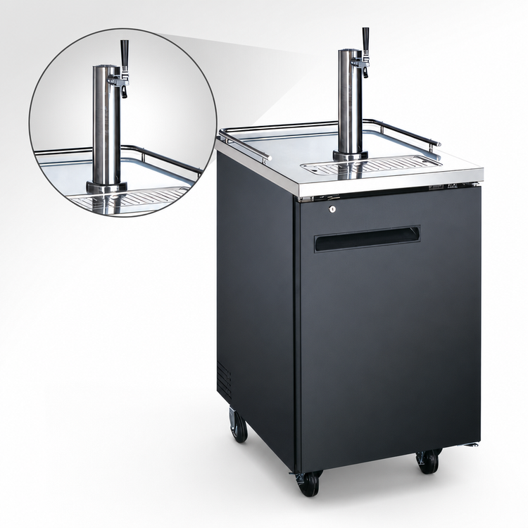 Product image #3 for 24-Inch Wide One-Section Draft Beer Cooler/Kegerator with 1 Dispenser, 6.5 Cu. Ft., 1/2 Keg Capacity