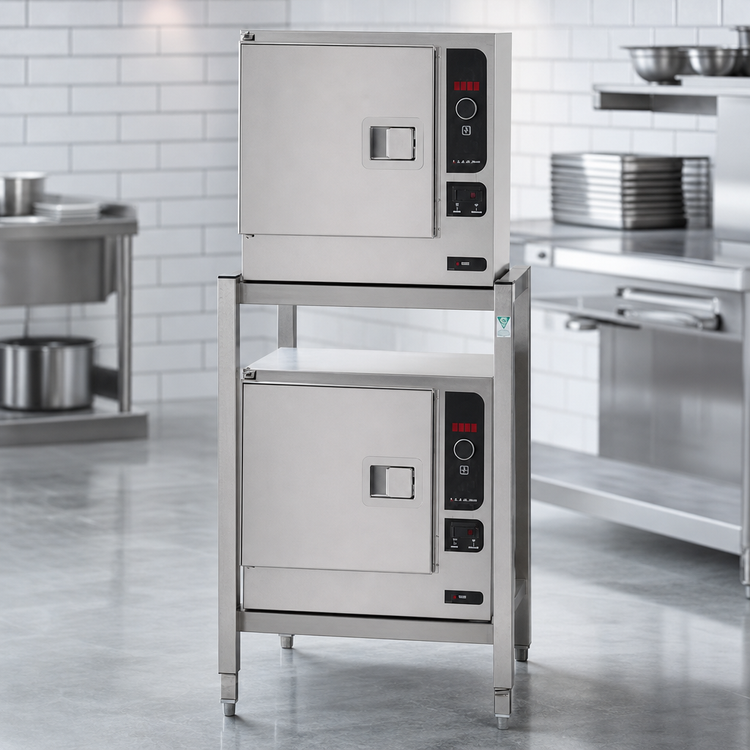 Product image #3 for Cleveland SteamChef 3 Double-Stack Boilerless Electric Countertop Convection Steamer, 2 Compartments
