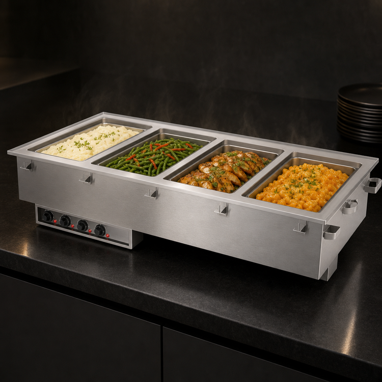 Product image #3 for Vollrath Four-Well Electric Drop-In Hot Food Well Unit with Individual Infinite Controls