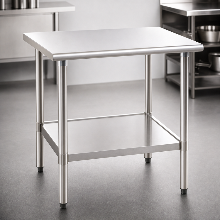 Product image #3 for Deluxe Series Stainless Steel Work Table with Adjustable Undershelf, 120W x 30D