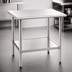 Thumbnail image #3 for Deluxe Series Stainless Steel Work Table with Adjustable Undershelf, 120W x 30D