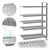 Thumbnail image #3 for Camshelving Elements XTRA 5-Tier Stationary Add-On Polymer Shelving Unit, 18 x 72 x 64 Inches, Louvered, Speckled Gray
