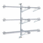 Thumbnail image #3 for Metro Super Erecta AW55C Chrome-Plated 3-Tier Post-Type Wall-Mount Mid Unit for 24-Inch Shelves, 54-Inch Post