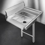 Thumbnail image #3 for Klinger's Trading SDT26R 26 x 30-Inch Right-to-Left Soiled Dish Table with 20 x 20-Inch Pre-Rinse Sink and 9-Inch Backsplash