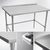 Thumbnail image #3 for John Boos Stallion 48-Inch x 24-Inch 16-Gauge Stainless Steel Work Table with 1-1/2-Inch Rear Up-Turn