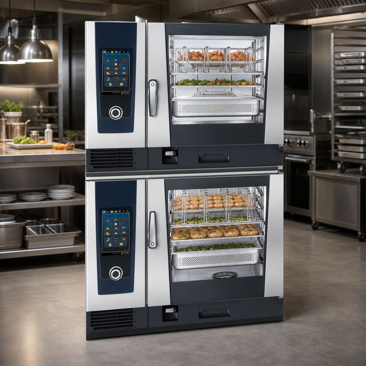 Product image #3 for RATIONAL iCombi Pro Double-Stack 6-Full Size Electric Combi Oven System with AutoDose, 440/480V 3-Phase