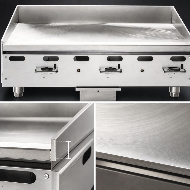 Product image #4 for Vulcan VMG48 Heavy-Duty Manual Gas Griddle, 48-Inch Countertop, 1-Inch Polished Steel Plate, 108,000 BTU