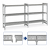 Thumbnail image #4 for Cambro Camshelving Premium 4-Tier Add-On Polymer Shelving Unit, 24 x 72 x 64 Inches, Vented and Solid Shelves