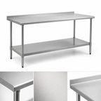 Thumbnail image #3 for Eagle Group BlendPort® BPT-3084SEB-UT Stainless Steel Work Table with Adjustable Undershelf, 84 x 30 in., 16-Gauge 300 Series Top