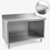 Thumbnail image #3 for Spec-Master Marine Series 72-Inch x 24-Inch Open Front Stainless Steel Work Table Cabinet with Flat Top and Marine Edge