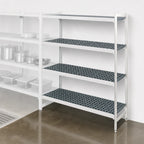 Thumbnail image #3 for Fermod Fermostock 4R68A83-E 4-Tier Polymer Shelving Add-On Unit, 68"W x 14"D x 83"H, 600-lb. Capacity per Shelf