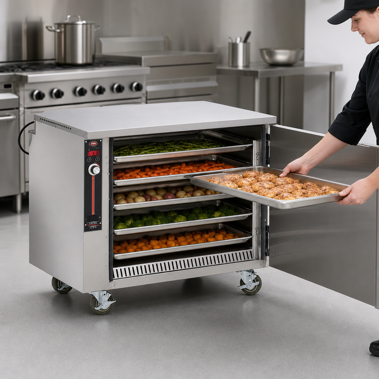 Product image #3 for FWE Handy Line Undercounter Mobile Side-Loading Heated Holding Cabinet, 5 Full-Size Sheet Pan Capacity