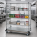 Thumbnail image #3 for Quantum Wire Enclosed Mobile Shelving Cart, 60 x 24 x 80 Inches, 1200 lb. Capacity, Chrome Plated