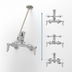 Thumbnail image #3 for T&S Brass Wall-Mount Service Sink Faucet with Vacuum Breaker Nozzle, Garden Hose Outlet, Pail Hook, and Rough Chrome Finish