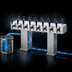 Thumbnail image #3 for Perlick 4006-16BX16B Back-to-Back Bridge Tee Glycol-Cooled Draft Beer Tower with 32 Faucets