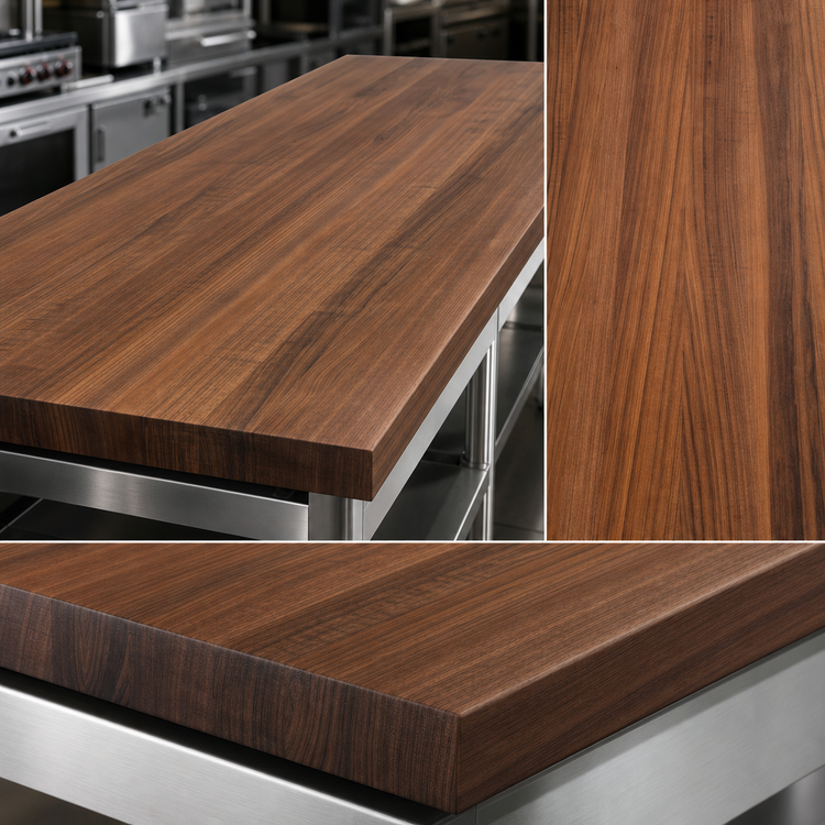 Product image #3 for John Boos Boos Block 108-Inch x 48-Inch American Black Walnut Edge Grain Countertop, 2-1/4-Inch Thick