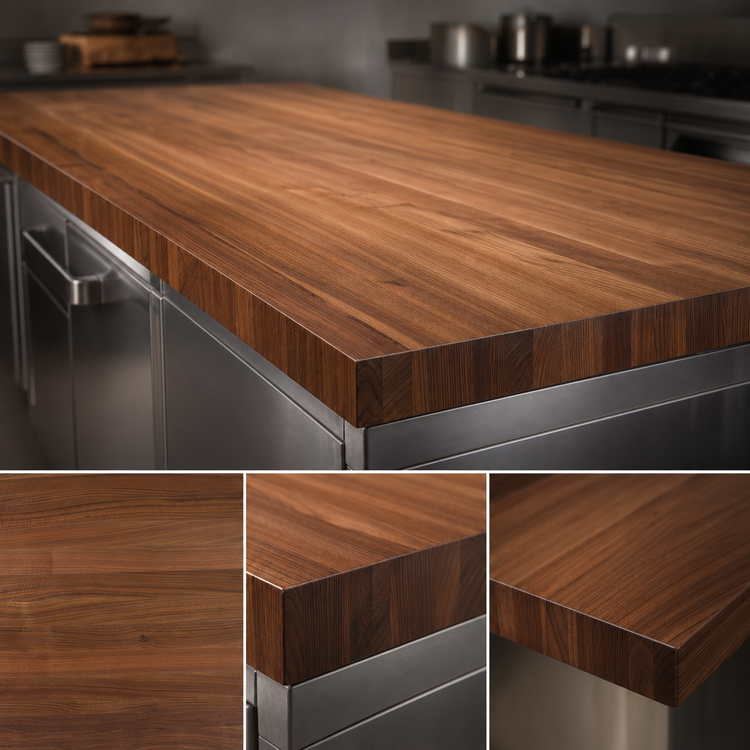 Product image #3 for John Boos Boos Block Edge Grain American Black Walnut Countertop, 96 x 48 x 1-3/4 Inch, Penetrating Oil Finish