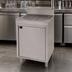 Thumbnail image #3 for Advance Tabco Underbar Basics Stainless Steel Drainboard Cabinet Base with Mid-Shelf and 2 Doors, 36 x 21 x 33 Inches