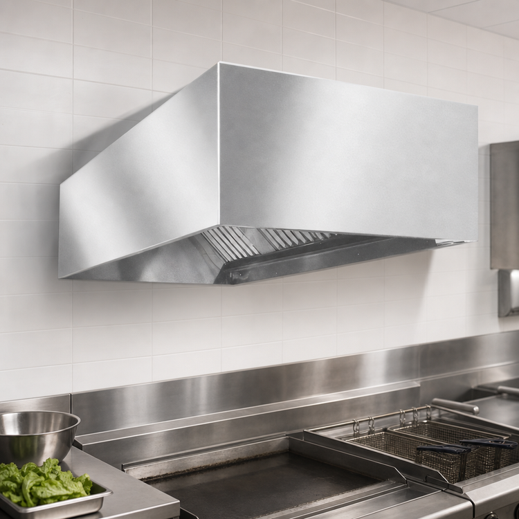 Product image #3 for SpecAir HEIA96-54 Wall-Type Make-Up Air Exhaust Hood, 54"W