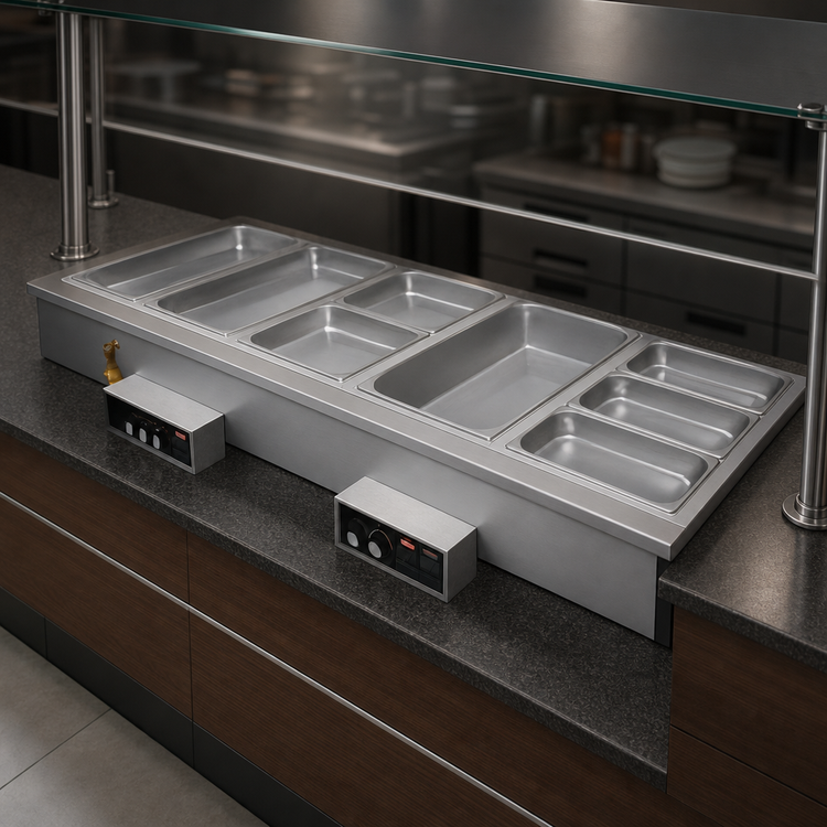 Product image #3 for Hatco HWBI-4DA Drop-In Insulated Heated Well with Drain and Auto-Fill, 4 Full-Size Pan Capacity