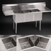 Thumbnail image #3 for John Boos E-Series 3-Compartment Sink with Dual Drainboards, 108-Inch Wide, 18-Gauge 300 Series Stainless Steel
