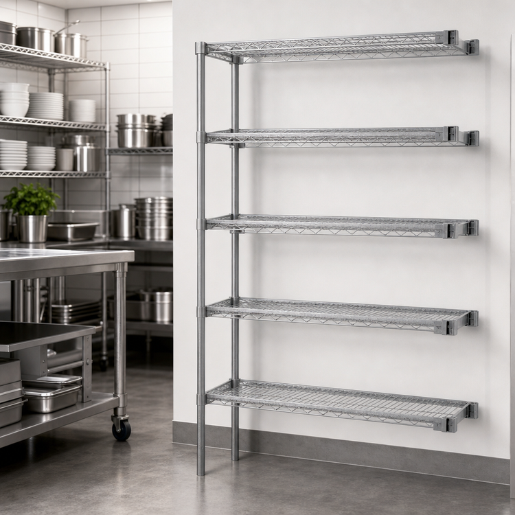Product image #3 for EagleGard 5-Tier Add-On Wire Shelving Unit, 24"W x 24"D x 86"H