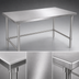 Thumbnail image #3 for John Boos Stallion 72-Inch x 30-Inch 16-Gauge Stainless Steel Top Work Table with Safety Edge