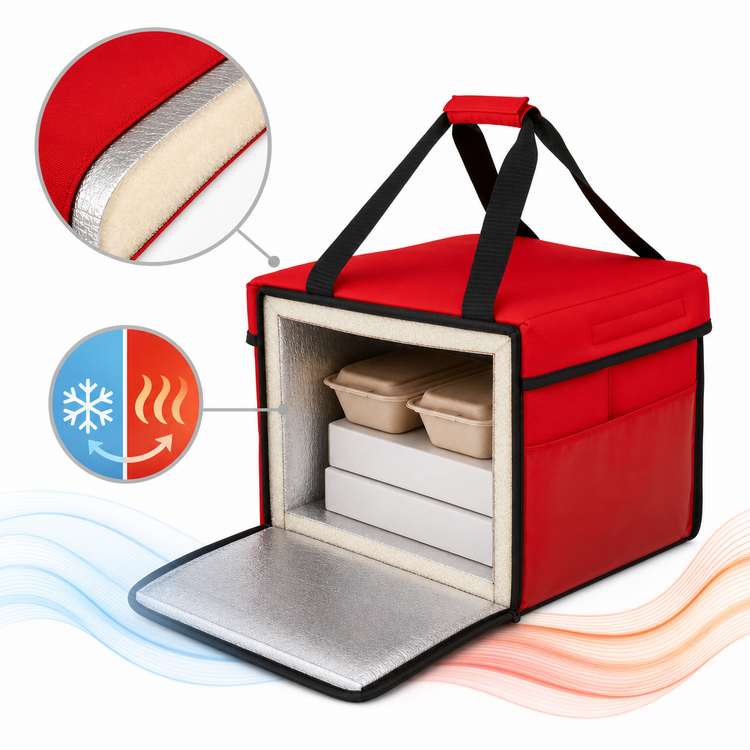 Product image #4 for Cambro GoBag® Sandwich Delivery Bag, 15 x 12 x 12 Inches, Red