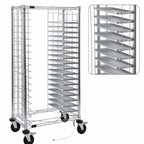 Thumbnail image #3 for Quantum TC-20CO Full-Size Conductive Side-Loading Tray Cart, 20-Tray Capacity, Chrome-Plated Steel Wire, 18"W x 30"D x 69"H