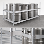 Thumbnail image #3 for John Boos ALKRS-2060 Aluminum Rear Keg Strap for 60-Inch W x 20-Inch D Rack