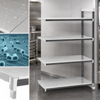 Thumbnail image #3 for Cambro Camshelving® Elements EXA216064S4480 4-Tier Solid Composite Add-On Shelving Unit, 21 x 60 x 64 Inches, Speckled Gray