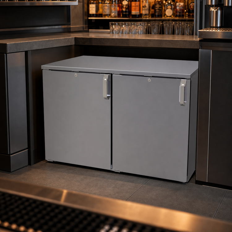 Product image #3 for Glastender Low Profile 40-Inch Back Bar Dry Storage Cabinet with 2 Hinged Doors