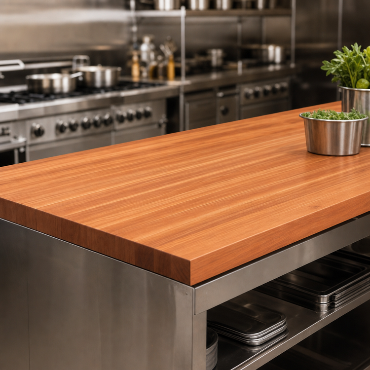 Product image #3 for Boos Block American Cherry Edge Grain Kitchen Countertop, 132 x 27 x 1-1/2 Inch, Varnique Finish
