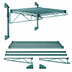 Thumbnail image #3 for Quantum Cantilever Single Shelf Wall-Mount Wire Shelving Unit, 54W x 24D, Green Epoxy Antimicrobial Finish