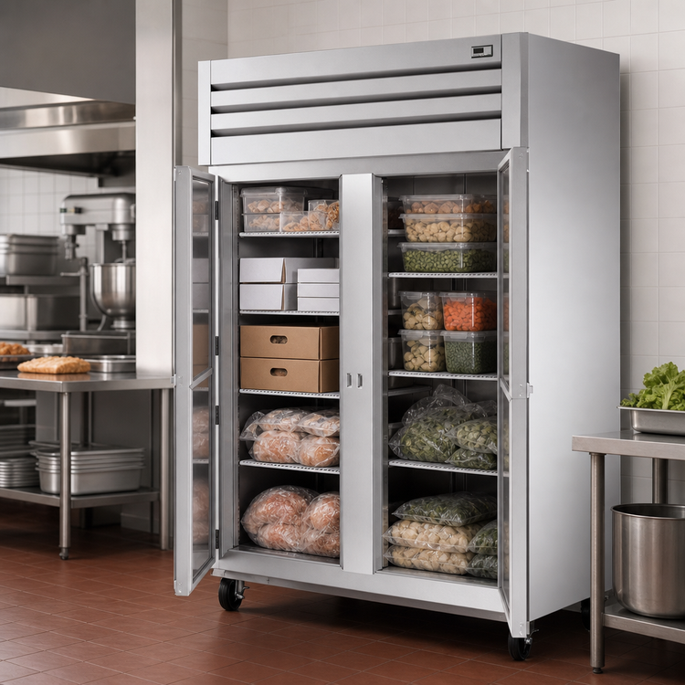 Product image #3 for True SPEC SERIES 2-Section Reach-In Freezer with 2 Solid Stainless Steel Doors, Top-Mounted Self-Contained R290, -10°F