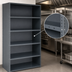 Thumbnail image #3 for Quantum IRONMAN Closed Steel Shelving Unit, 12 x 36 x 75 Inches, 4 Shelves