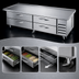 Thumbnail image #3 for Beverage-Air 96-Inch Four-Drawer Worktop Cook Stand Freezer with Extended Top