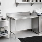 Thumbnail image #3 for Eagle Group CDTL-30-16/4-SL-X Straight Clean Dishtable, 30 x 30 Inches, Right-to-Left, 16/430 Stainless Steel, 8-Inch Backsplash