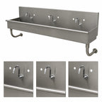 Thumbnail image #3 for Advance Tabco 19-18-72-ADA 3-Station Wall-Mounted ADA Hand Wash Sink, 72-Inch, 5-Inch Deep Bowls, 304 Stainless Steel