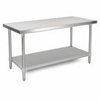 Thumbnail image #3 for John Boos GSK8-3084 84 x 30-Inch 18-Gauge Galvanized Steel Work Table Undershelf, Knockdown