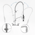 Thumbnail image #3 for Fisher Spring Pre-Rinse Unit with Add-On Faucet and 6-Inch Swing Spout, 8-Inch Adjustable Wall Mount, Stainless Steel