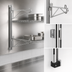 Thumbnail image #3 for Eagle Group Adjustable Post Wire Wall Mount Prepackaged End Unit for 24-Inch Deep Shelves, 33-Inch Posts, Chrome Finish